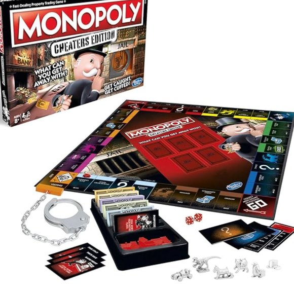 🍒 EUC - Monopoly: Cheaters Edition Board Game - Complete Hasbro Kids Children - Picture 1 of 16